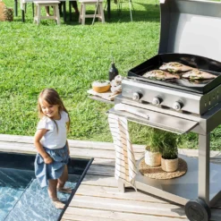 Combo Plancha Gaz Amalia Silver Edition 360 (capot + Chariot) - Le Marquier -Pas Cher Saveur BBQ Magasin amalia silver edition le marquier 3339380164451 2