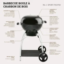 Barbecue Charbon Sport F50 - Rosle* -Pas Cher Saveur BBQ Magasin barbecue charbon rosle sport f50 4004293250025 5