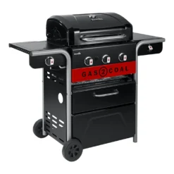 Barbecue Hybride Gaz Et Charbon De Bois Gas2Coal 2.0 330 - Char-Broil -Pas Cher Saveur BBQ Magasin barbecue gas2coal 330 hybride charbon gaz charbroil 4260547594431 1