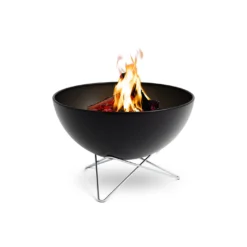 Brasero Rond Acier émaillé Noir Bowl + Pied Bas + Plancha - Höfats -Pas Cher Saveur BBQ Magasin bowl hofats pied bas plancha 4260447330931 2