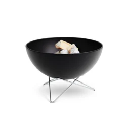 Brasero Rond Acier émaillé Noir Bowl + Pied Bas + Plancha - Höfats -Pas Cher Saveur BBQ Magasin bowl hofats pied bas plancha 4260447330931 5
