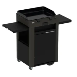 Combo Plancha Gaz Fusion 60 Gris Cargo 2 Brûleurs Avec Chariot - ENO