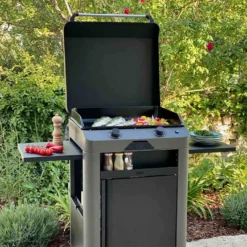 Combo Plancha Gaz Fusion 60 Gris Cargo 2 Brûleurs Avec Chariot - ENO -Pas Cher Saveur BBQ Magasin combo fusion 60 gris cargo eno 2020000038115 3