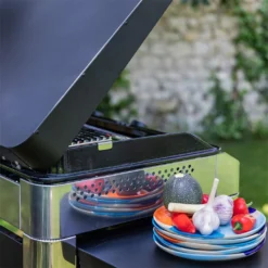 Combo Plancha Gaz Fusion 60 Inox Marin 2 Brûleurs Avec Chariot - ENO -Pas Cher Saveur BBQ Magasin combo fusion 60 inox eno 3224780043386 7