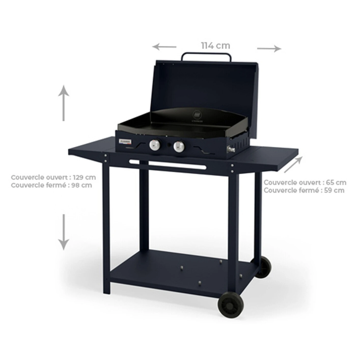 Combo Plancha Gaz Adela Bleu 260 Chariot + Capot - Le Marquier 6 Combo Plancha Gaz Adela Bleu 260 Chariot + Capot - Le Marquier – Image 4