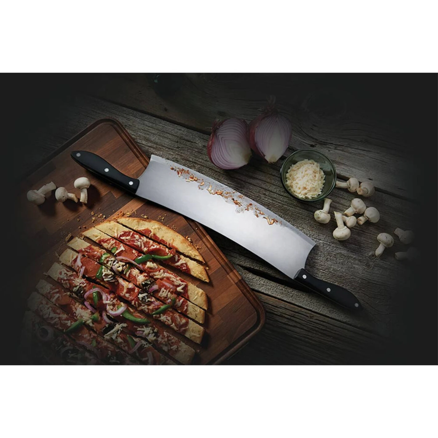 Coupe Pizza Et Hachoir à Bascule Inox - Napoleon 4 Coupe Pizza Et Hachoir à Bascule Inox - Napoleon – Image 2