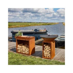 Couvercle Pour Brasero 85 Cm - Ofyr -Pas Cher Saveur BBQ Magasin couvercle protection acier noir ofyr 7430440799746 1