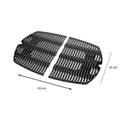 Grille De Cuisson Fonte émaillée Q300/Q3000 - Weber -Pas Cher Saveur BBQ Magasin grille de cuisson pour q300 barbecue a gaz weber 0077924038853 2