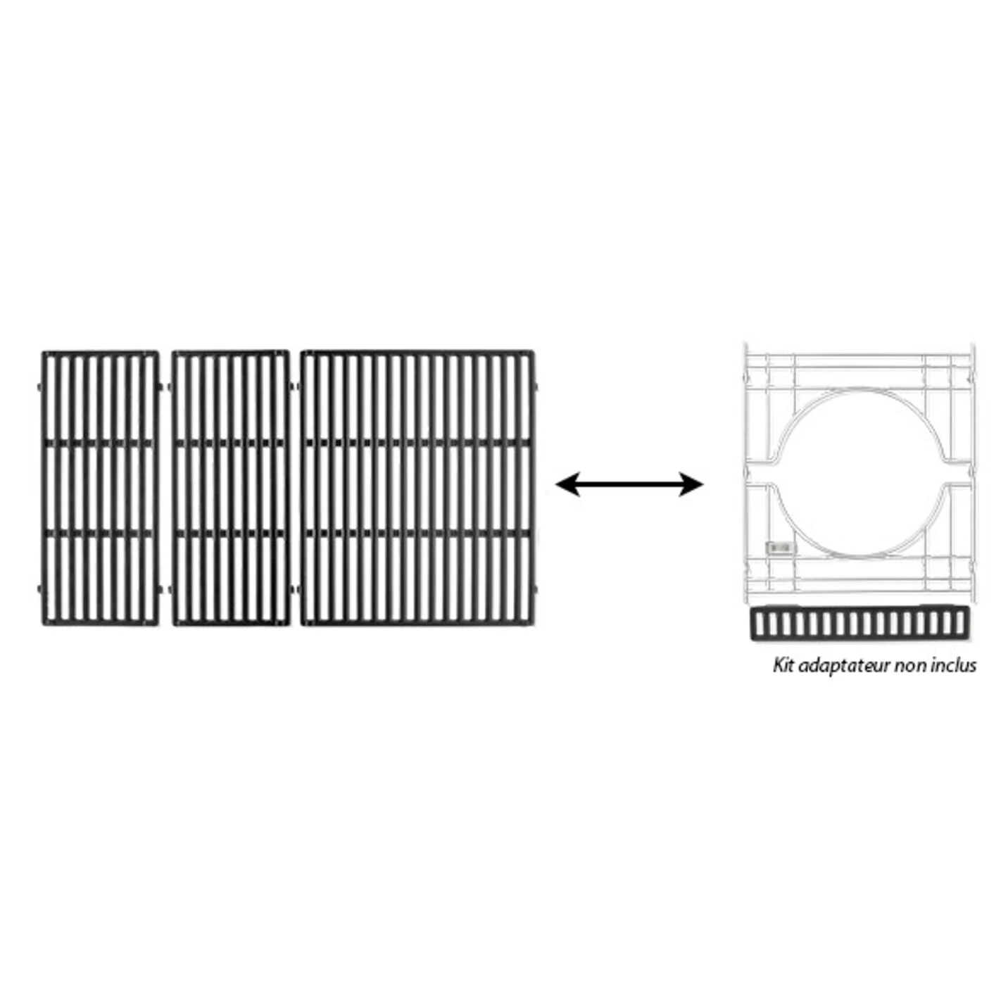 Grilles Fonte émaillée Crafted Genesis 400 (2016+) - Weber 4 Grilles Fonte émaillée Crafted Genesis 400 (2016+) - Weber – Image 2