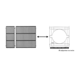 Grilles Fonte émaillée Crafted SmokeFire EX4 / Spirit II 300 - Weber -Pas Cher Saveur BBQ Magasin grilles fonte emaillee smokefire ex4 spirit 300 weber 0077924180781 1