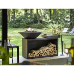 Brasero OFYR Island Noir 100 Céramique + Housse -Pas Cher Saveur BBQ Magasin island noir 100 100 ceramique gris fonce 2020000019985 3