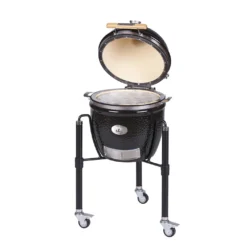 Barbecue Kamado JUNIOR Pro 2.0 Noir + Chariot - Monolith* -Pas Cher Saveur BBQ Magasin monolith junior 2 0 noir chariot 4260444583453 3