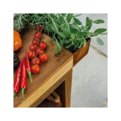 Billot Corten Et Bois De Teck 90 Cm - Ofyr 9 Billot Corten Et Bois De Teck 90 Cm - Ofyr -Pas Cher Saveur BBQ Magasin ofyr billot range bois 90 cm 7430440799784 3