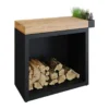 Billot Noir 90 Cm Bois De Teck - OFYR -Pas Cher Saveur BBQ Magasin ofyr billot range bois noir teck 90 cm 2020000022053