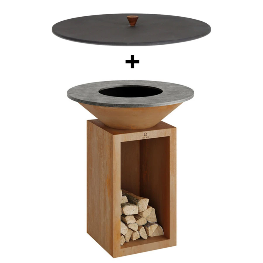 Pack Brasero Storage 85 Corten + Couvercle - OFYR 3 Pack Brasero Storage 85 Corten + Couvercle - OFYR