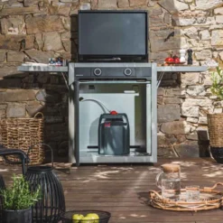 PACK Combo Plancha Gaz Modern 60 Acier Gris / Noir + Chariot + Kit De Nettoyage - Forge Adour -Pas Cher Saveur BBQ Magasin pack combo modern 60 gaz 2020000034766 3