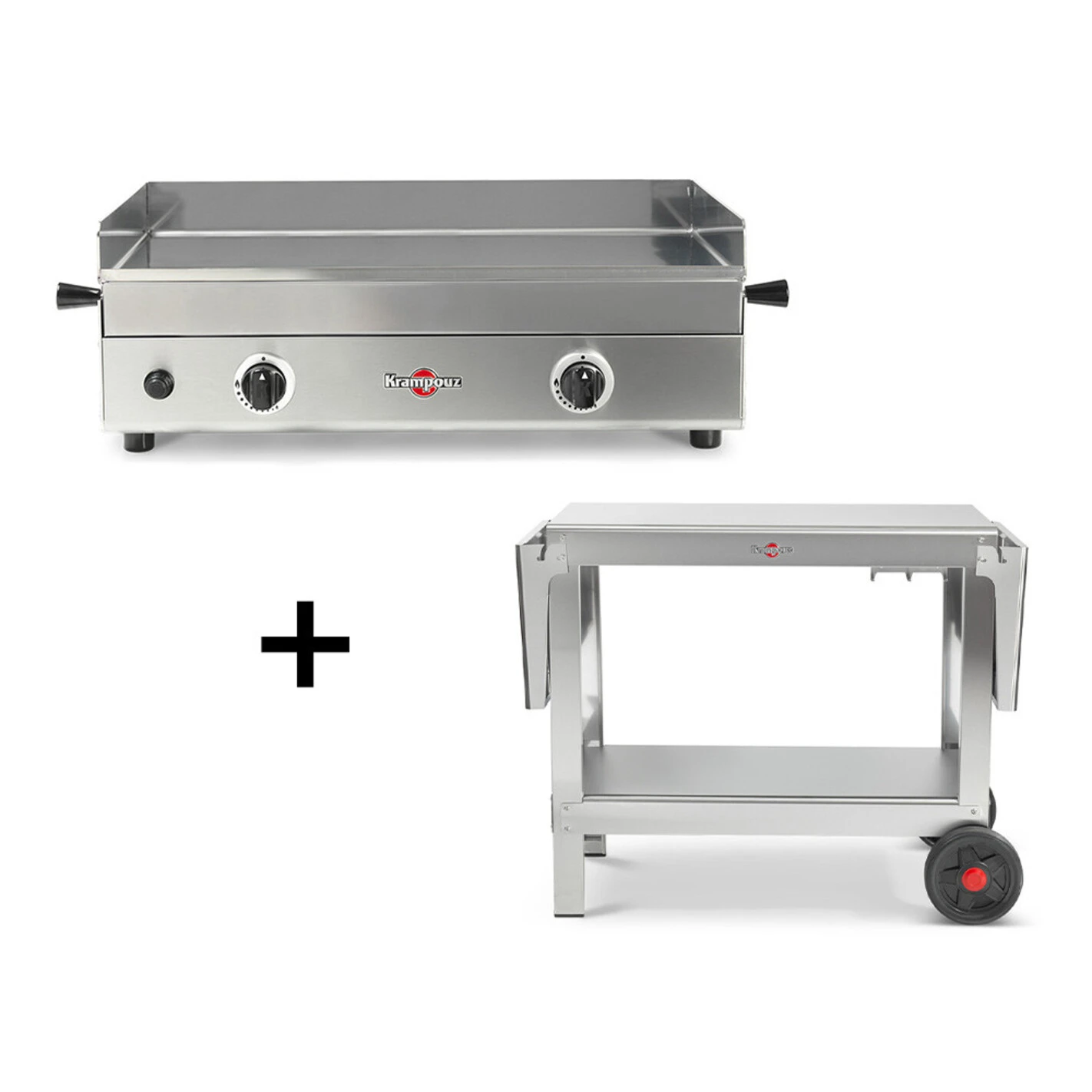 Pack Plancha Gaz Design 65 Cm + Desserte Plein Air - Krampouz 3 Pack Plancha Gaz Design 65 Cm + Desserte Plein Air - Krampouz