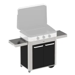 Pack Plancha Gaz Enosign 80 Inox Et Noir + Chariot - ENO -Pas Cher Saveur BBQ Magasin pack enosign 80 inox noir chariot eno 2020000033189 2