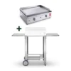 Pack Plancha Gaz Chef 55 Lisse + Chariot - Planet -Pas Cher Saveur BBQ Magasin pack plancha gaz chef 55 lisse chariot planet 2020000031949