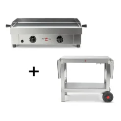 Pack Plancha Gaz Saveur 64 Cm + Desserte Plein Air - Krampouz