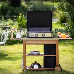 Plancha Enosign 65 Inox Et Noir Avec Capot - ENO* -Pas Cher Saveur BBQ Magasin plancha enosign 65 inox et noir capot 3224780041207 5