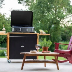 Plancha Enosign 65 Inox Et Noir Avec Capot - ENO* -Pas Cher Saveur BBQ Magasin plancha enosign 65 inox et noir capot 3224780041207 6