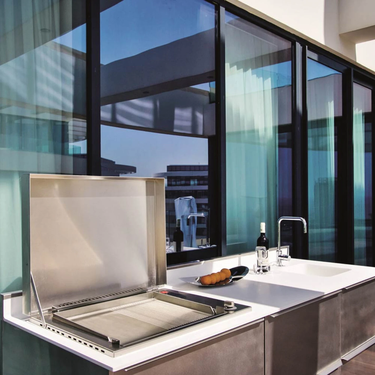 Plancha Gaz Encastrable Oasi 55 Lisse Rainurée - Planet 6 Plancha Gaz Encastrable Oasi 55 Lisse Rainurée - Planet – Image 4