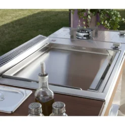 Plancha Gaz Oasi 80 Encastrable Lisse - Planet -Pas Cher Saveur BBQ Magasin plancha planet oasi 80 lisse 8033945789053 2