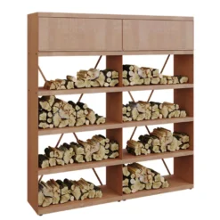 Etagère Range Bois Corten 200 - Ofyr -Pas Cher Saveur BBQ Magasin range bois corten 200 2020000020141 2