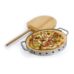 Set Pierre à Pizza ⌀ 33 Cm + Pelle - Broil King -Pas Cher Saveur BBQ Magasin set pierre pelle pizza broil king 0060162698163 2
