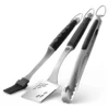 Spatule Coupante + Pinceau Silicone + Pince Inox Premium - Napoleon -Pas Cher Saveur BBQ Magasin spatule pince pinceau premium inox napoleon 0629162700360
