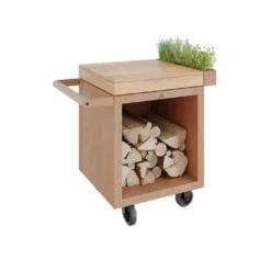 Pas Cher Saveur BBQ Magasin 15 Table De Mise En Place Corten Pro 65 Teck - Ofyr