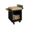 Table Mise En Place Noire Pro 65 Bois De Teck - Ofyr -Pas Cher Saveur BBQ Magasin table noire pro 65 teck 2020000022084